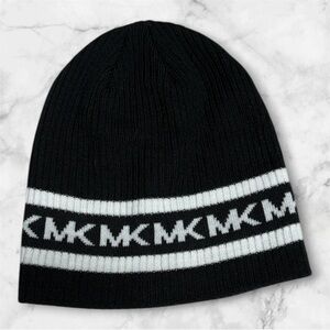 Michael Kors Monochrome Knit Hat beanie with logo unisex OSFM